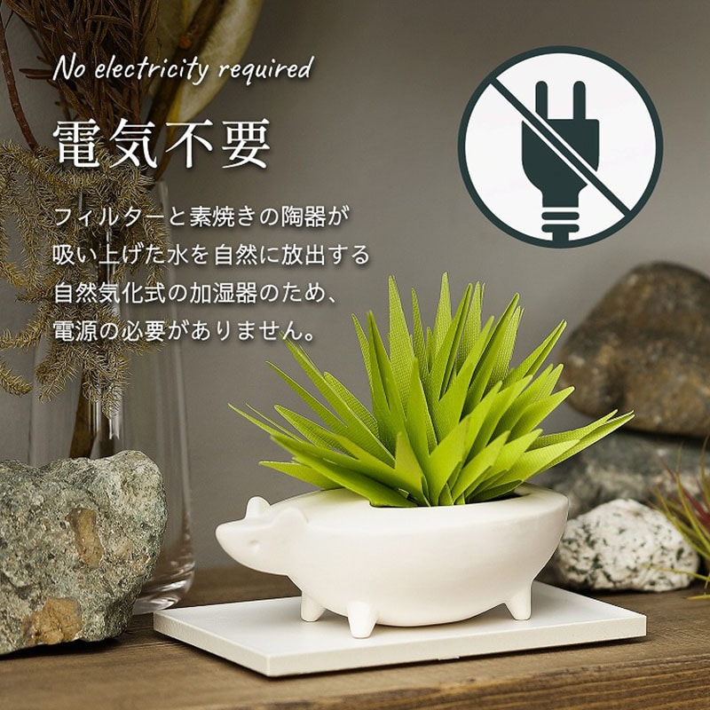 ミクニライフ&オート エコ加湿器 ミスティデュオ アニマルズ りく/はりねずみ U810-01 1個(ご注文単位20個)【直送品】