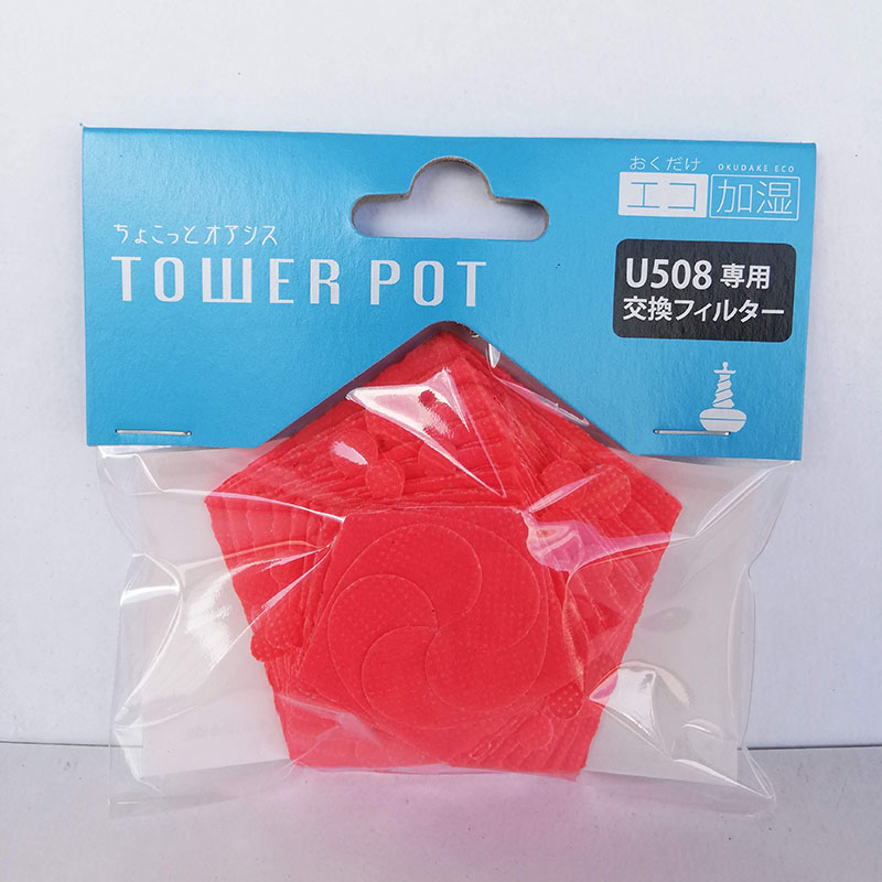 ミクニライフ&オート エコ加湿器 ちょこっとオアシス タワーポット 交換 交換フィルター ピンク U50E-27 1枚(ご注文単位30枚)【直送品】