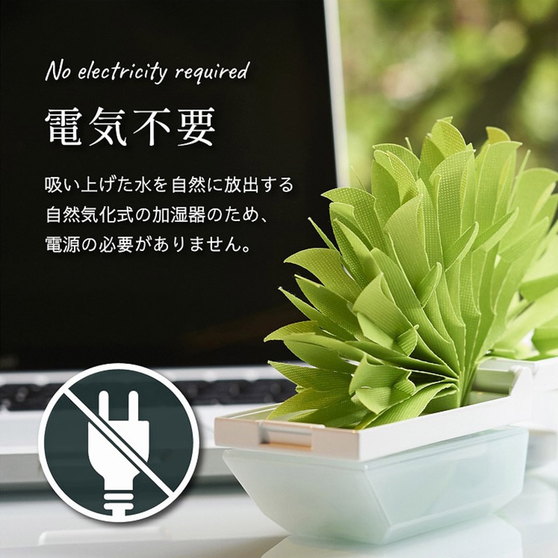 ミクニライフ&オート エコ加湿器 ちょこっとオアシス プラスシー グリーン U510-04 1個(ご注文単位24個)【直送品】