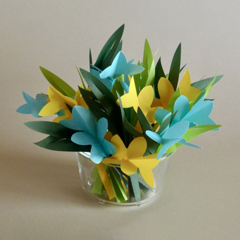 ミクニライフ&オート エコ加湿器 ミスティクラフト フラワーA&B スプリングブルー/中芯イエロー U707-03 1個(ご注文単位60個)【直送品】