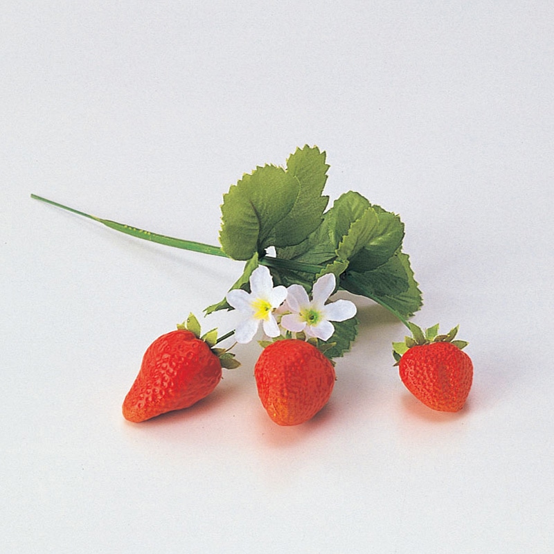 アスカ商会 ディスプレイ用フルーツ A-23017　ストロベリーピック #002　レッド 1本（ご注文単位1本）【直送品】