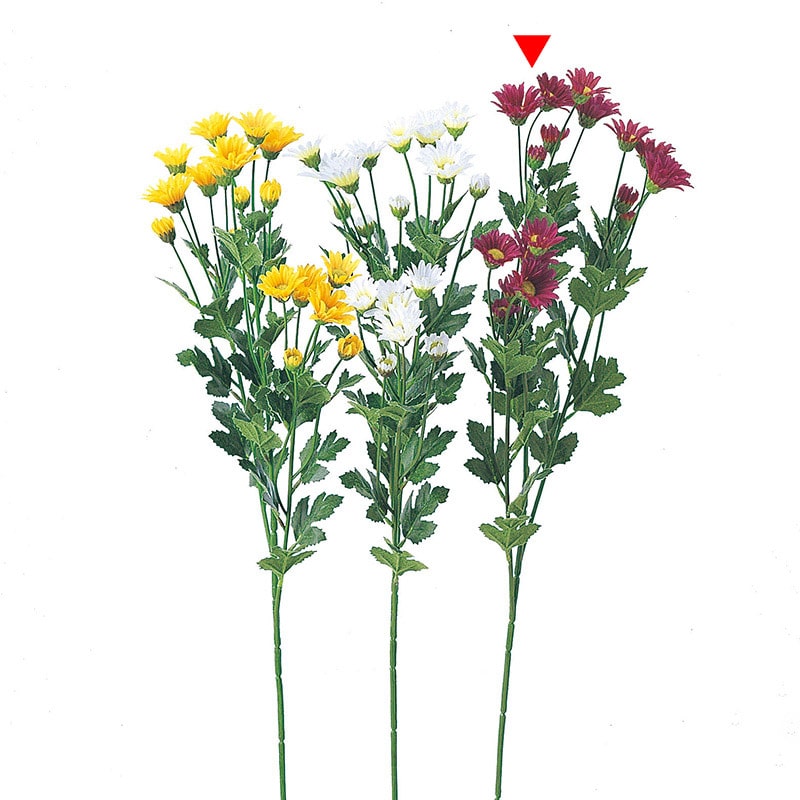 アスカ商会 造花 A-36097　小菊×18 #026　フッシャ 1本（ご注文単位1本）【直送品】