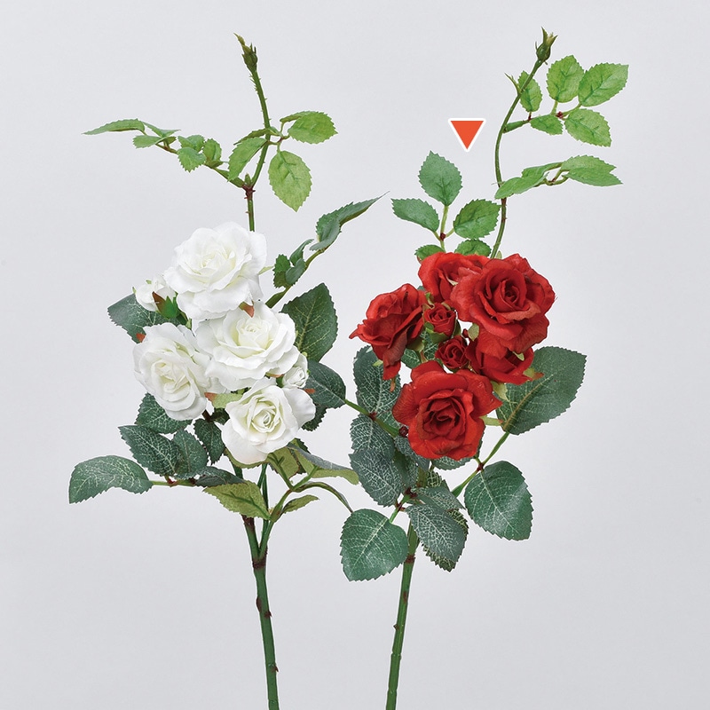 アスカ商会 造花 A-36112 ローズピック×7 #002 レッド 1本(ご注文単位1本)【直送品】