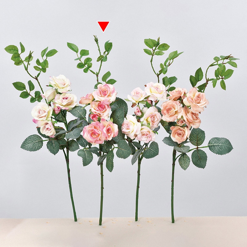 アスカ商会 造花 A-36112 ローズピック×7 #003D ダ-クピンク 1本(ご注文単位1本)【直送品】