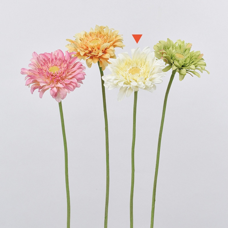 アスカ商会 造花 A-31156 ガーベラ S #011 クリ-ムホワイト 1本(ご注文単位1本)【直送品】