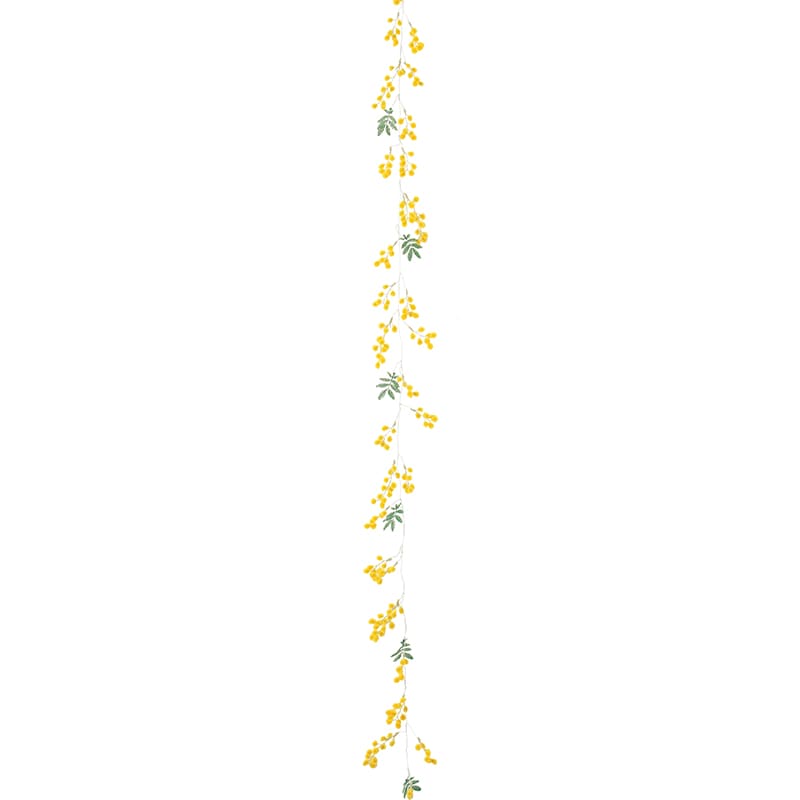 アスカ商会 造花 A-31555　ミモザワイヤーガーランド #010　イエロ- 1本（ご注文単位1本）【直送品】