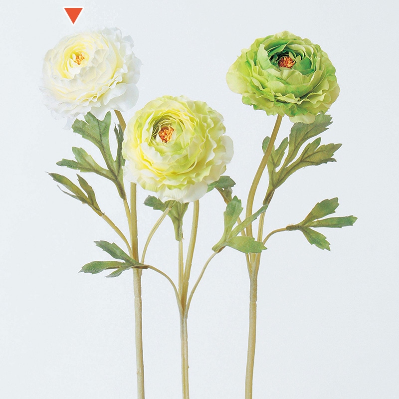 アスカ商会 造花 A-31841　ラナンキュラス #011　クリームホワイト 1本（ご注文単位1本）【直送品】