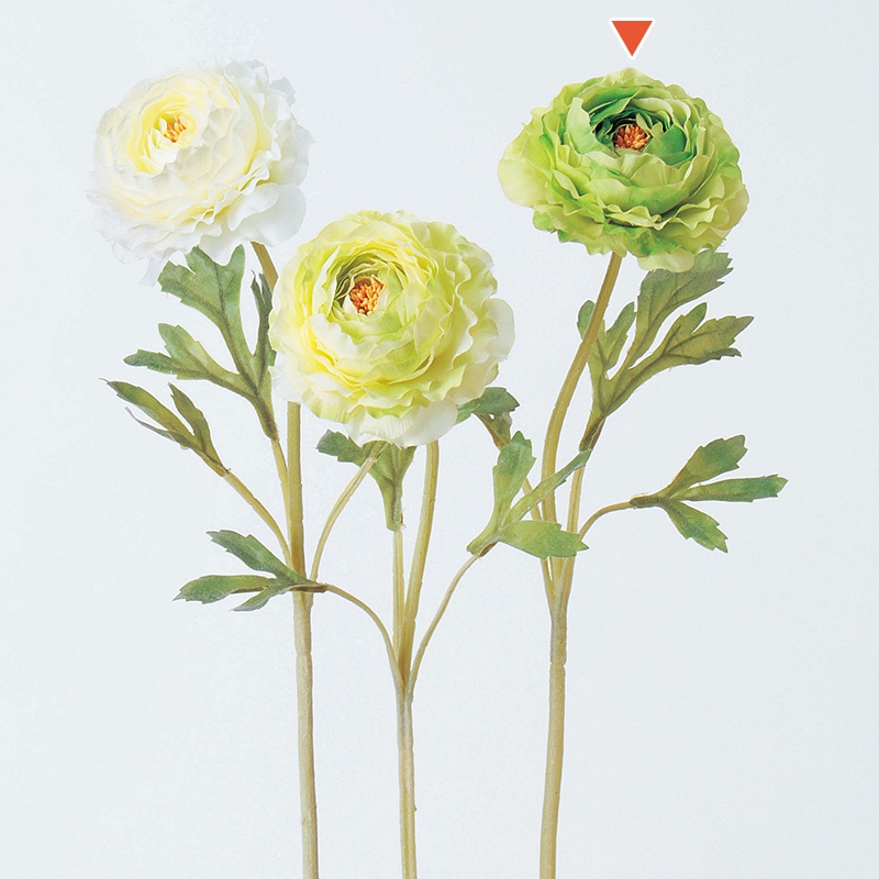 アスカ商会 造花 A-31841　ラナンキュラス #051A　グリーン 1本（ご注文単位1本）【直送品】