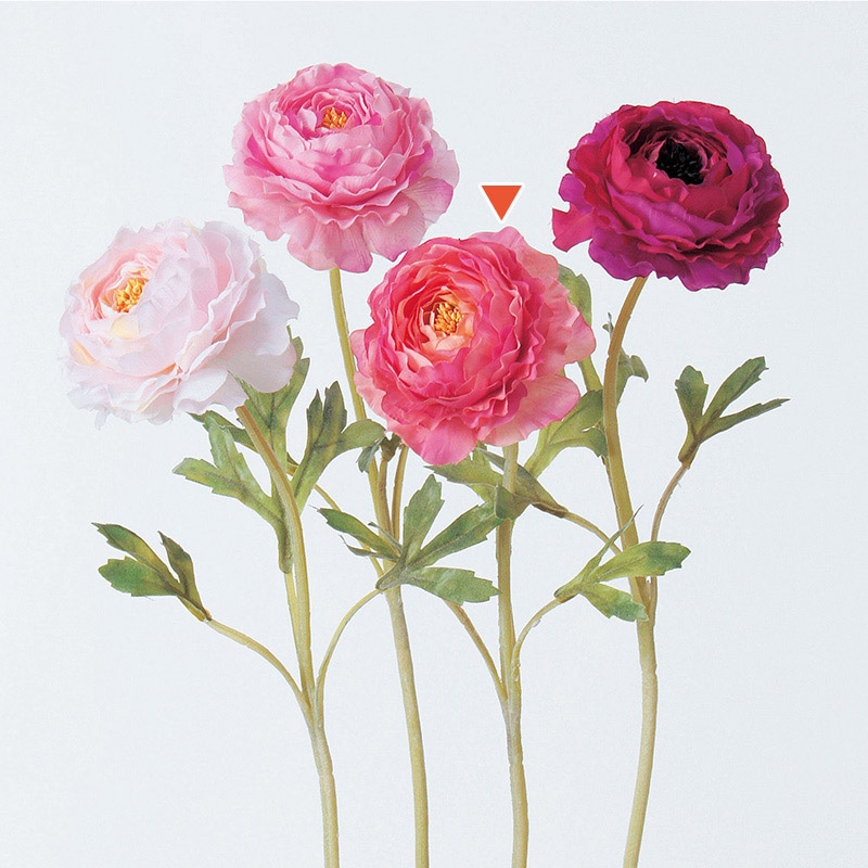 アスカ商会 造花 A-31841　ラナンキュラス #005B　ライトローズ 1本（ご注文単位1本）【直送品】