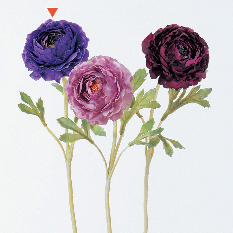 アスカ商会 造花 A-31841　ラナンキュラス #035　バイオレット 1本（ご注文単位1本）【直送品】