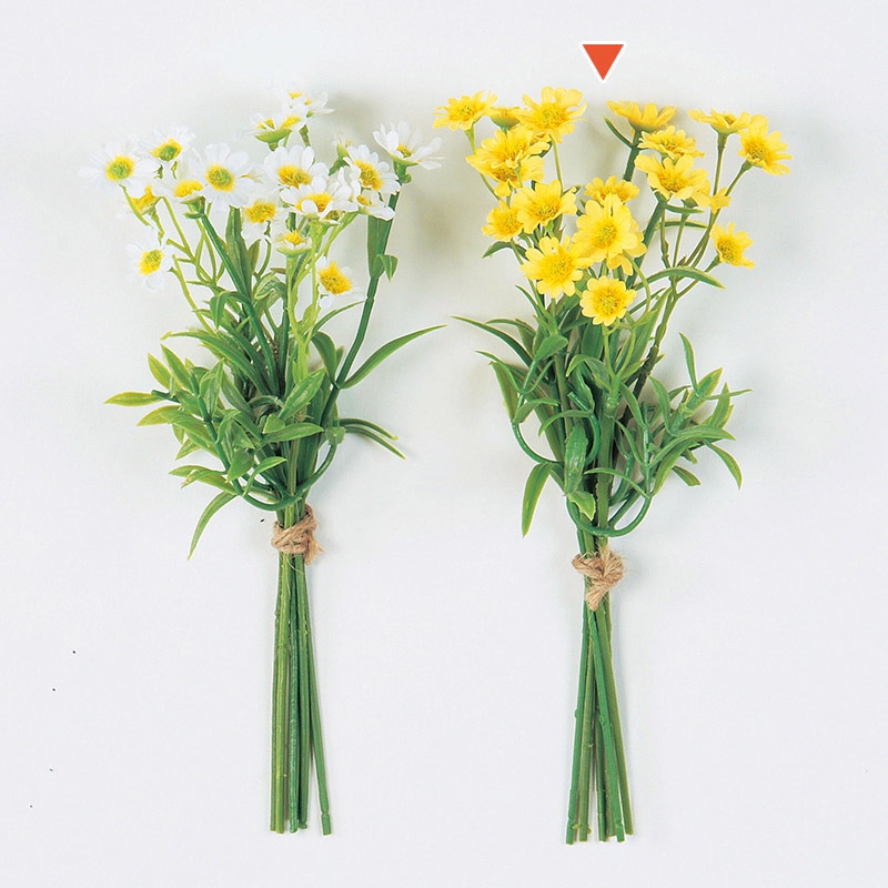 アスカ商会 造花 A-31862　デージー×21 #010　イエロ- 1束（ご注文単位1束）【直送品】