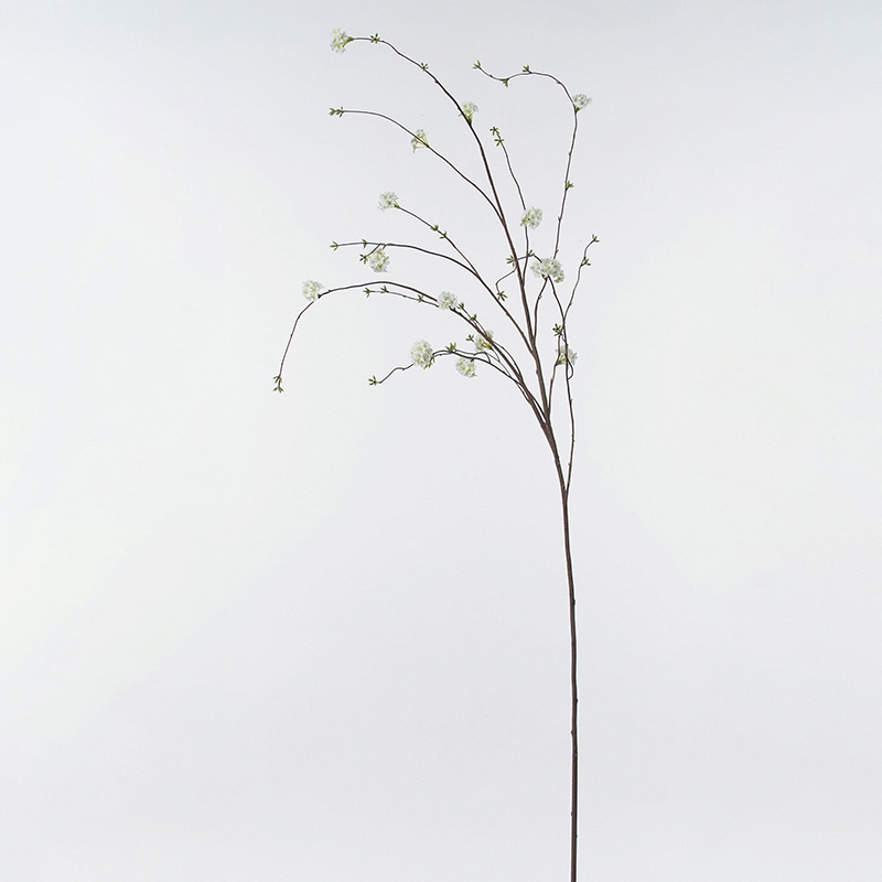 アスカ商会 造花 A-31955　コデマリ×15 #001　ホワイト 1本（ご注文単位1本）【直送品】