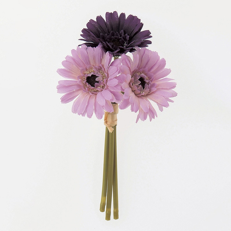 アスカ商会 造花 A-32214 ミニガーベラバンチ #007 パ-プル 1束(ご注文単位1束)【直送品】