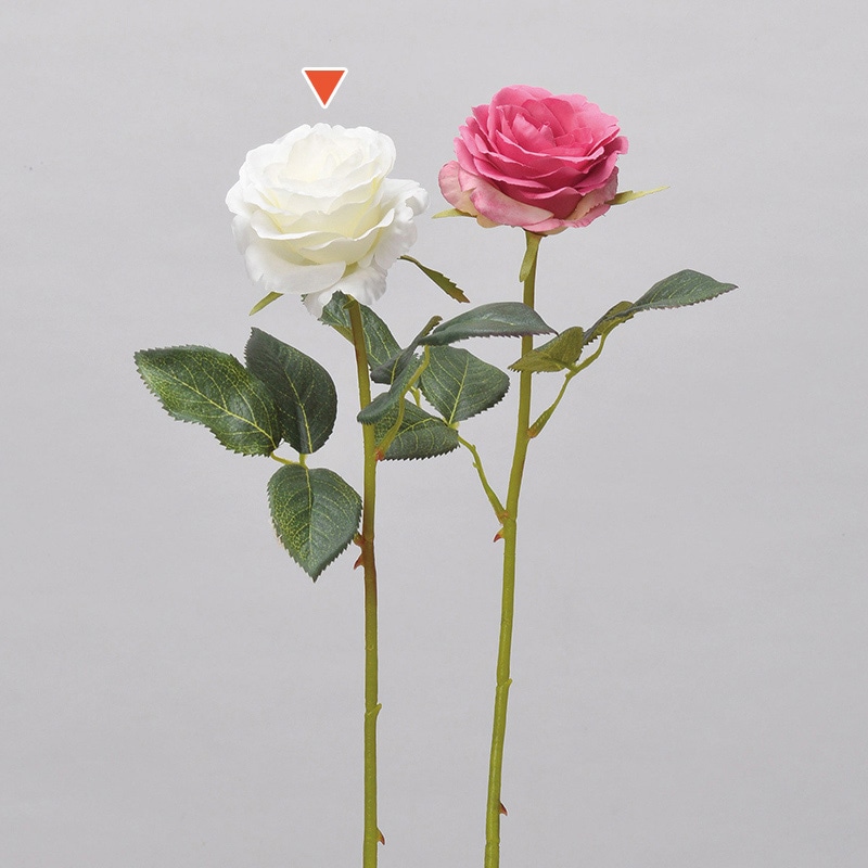 アスカ商会 造花 A-31828 ローズ #001 ホワイト 1本(ご注文単位1本)【直送品】