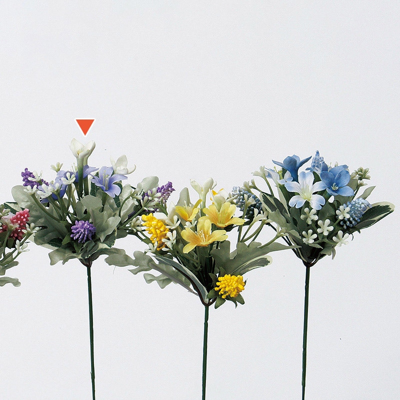 アスカ商会 造花 A-32387 ミックスフラワーピック #006 ラベンダ- 1本(ご注文単位1本)【直送品】