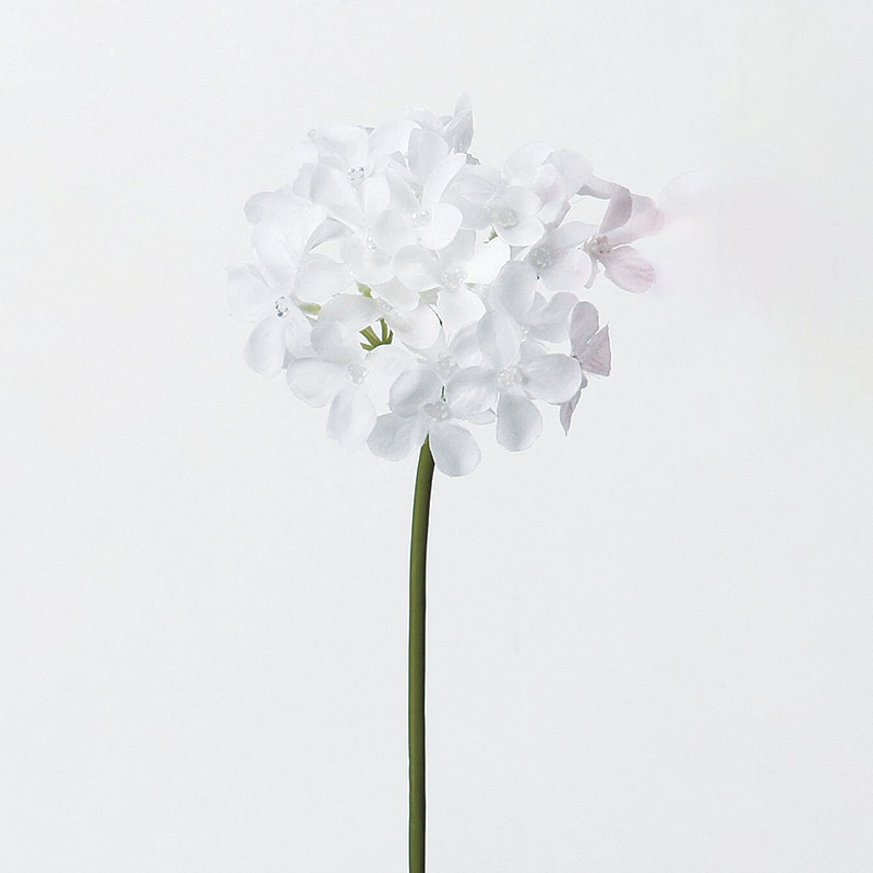 アスカ商会 造花 A-32408　ハイドランジアピック #001　ホワイト 1本（ご注文単位1本）【直送品】