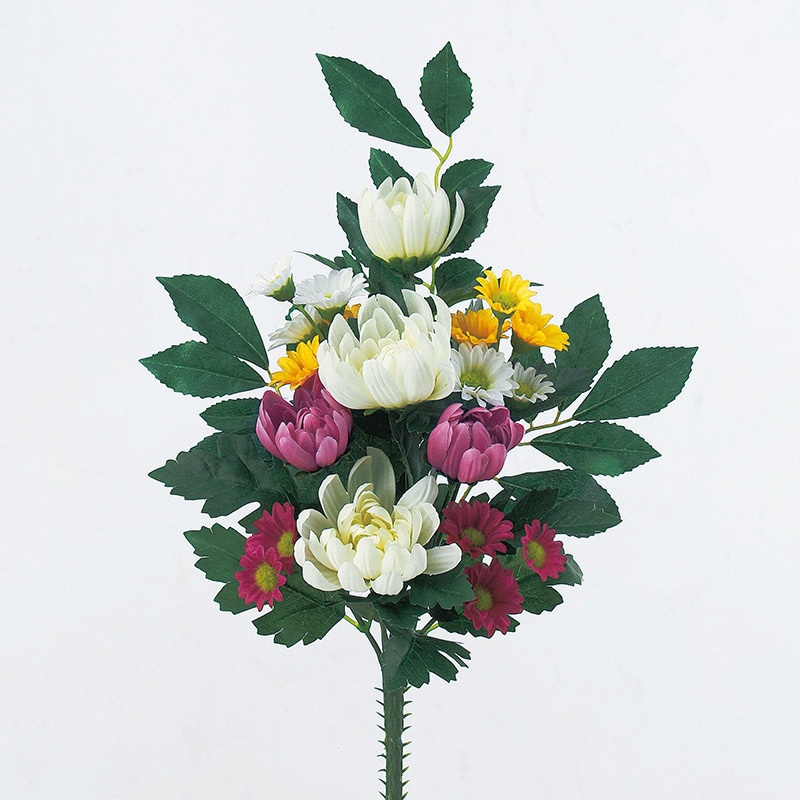 アスカ商会 造花 A-32544　仏花 #046　ミックス 1本（ご注文単位1本）【直送品】