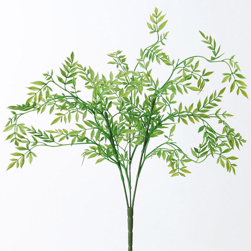 アスカ商会 造花・グリーン A-41892　ティーリーフブッシュ #052B　ライトグリ-ン 1本（ご注文単位1本）【直送品】