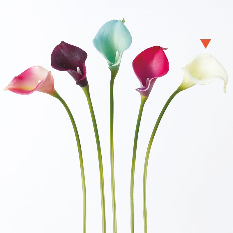 アスカ商会 造花 A-31387　カラーリリィ　S #053A　クリームグリーン 1本（ご注文単位1本）【直送品】