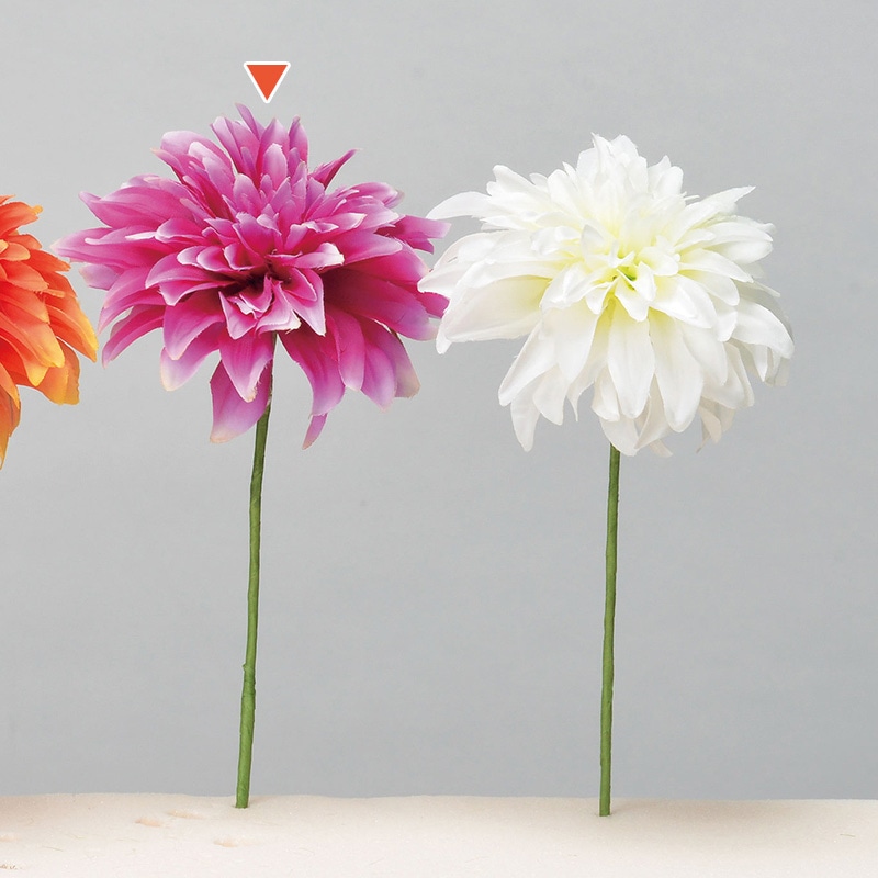 >アスカ商会 造花 A-32633 ダリアピック #045W ホワイトオ-キッド 1本(ご注文単位1本)【直送品】