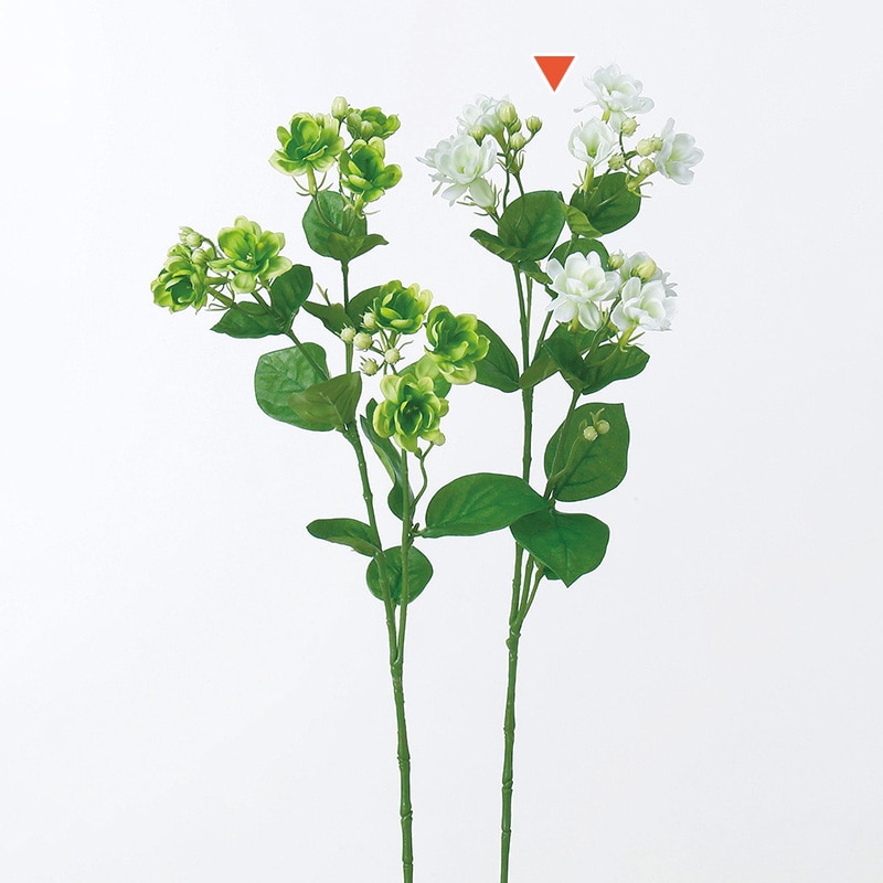 アスカ商会 造花 A-39591ジャスミン #053A　クリームグリーン 1本（ご注文単位1本）【直送品】