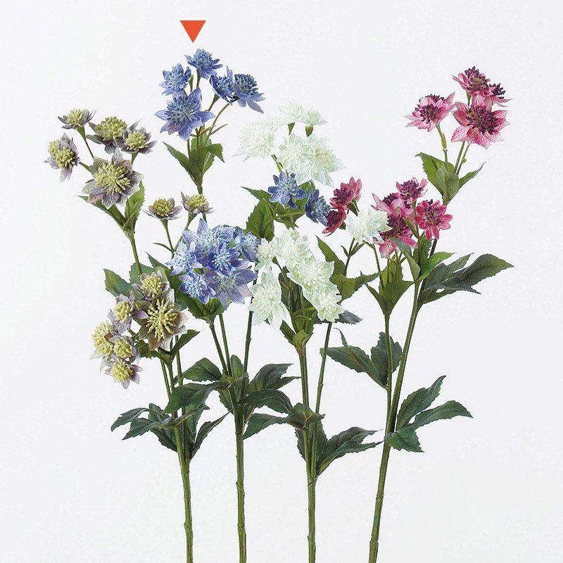 アスカ商会 造花 A-32677　アストランティア×14 #019　ライトブル- 1本（ご注文単位1本）【直送品】
