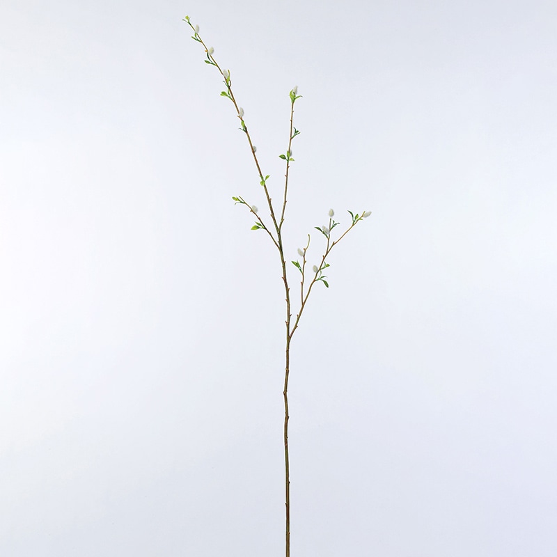 アスカ商会 造花 A-32790　ネコヤナギ×13 #052B　ライトグリ-ン 1本（ご注文単位1本）【直送品】
