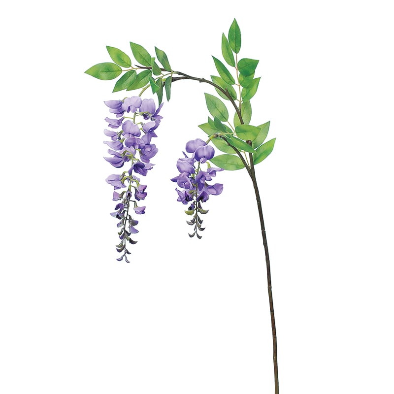 アスカ商会 造花 A-32841　ウィステリア×2 #006　ラベンダ- 1本（ご注文単位1本）【直送品】