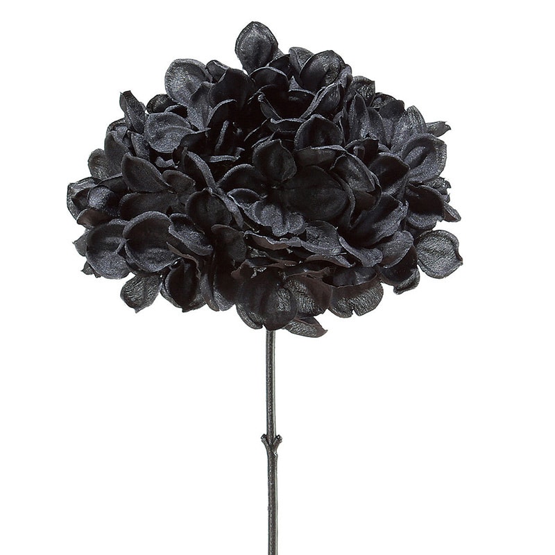 アスカ商会 造花 A-39636 ハイドランジアピック #100 ブラック 1本(ご注文単位1本)【直送品】