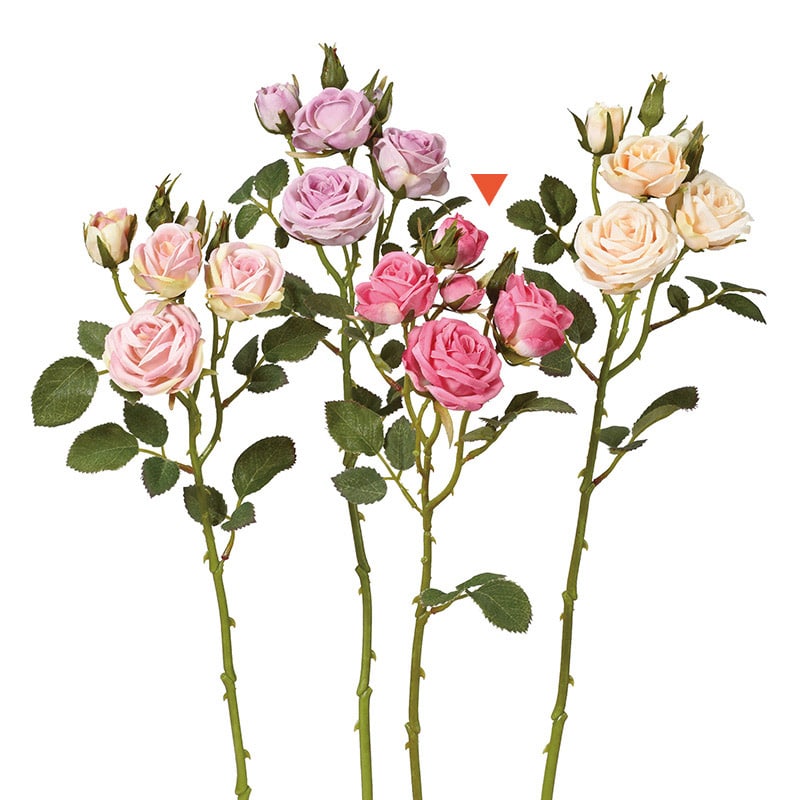 アスカ商会 造花 A-32816 ローズ×4 つぼみ×2 #022 ビュ-ティ 1本(ご注文単位1本)【直送品】