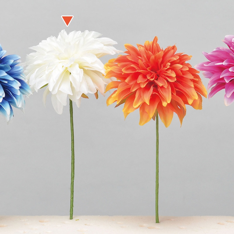 アスカ商会 造花 A-32633 ダリアピック #011 クリ-ムホワイト 1本(ご注文単位1本)【直送品】