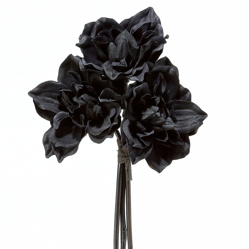 アスカ商会 造花 A-39644 ダリア #100 ブラック 1束(ご注文単位1束)【直送品】