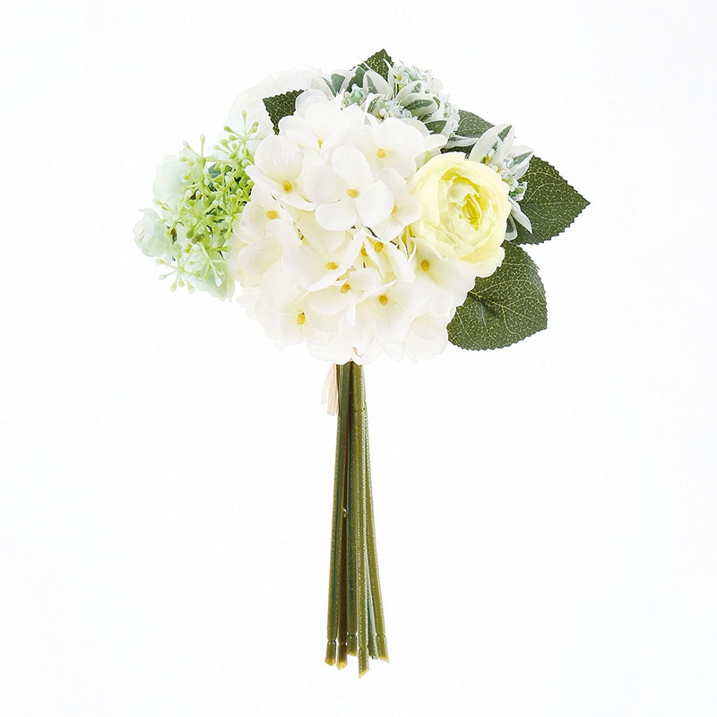 アスカ商会 造花 A-32860 ミックスフラワーブーケ #001 ホワイト 1束(ご注文単位1束)【直送品】