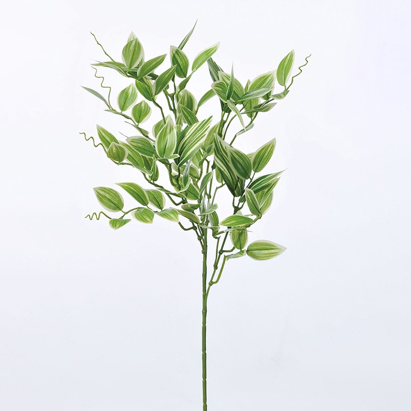 アスカ商会 造花・グリーン A-42458　ワンダリングジュー #053A　クリームグリーン 1本（ご注文単位1本）【直送品】