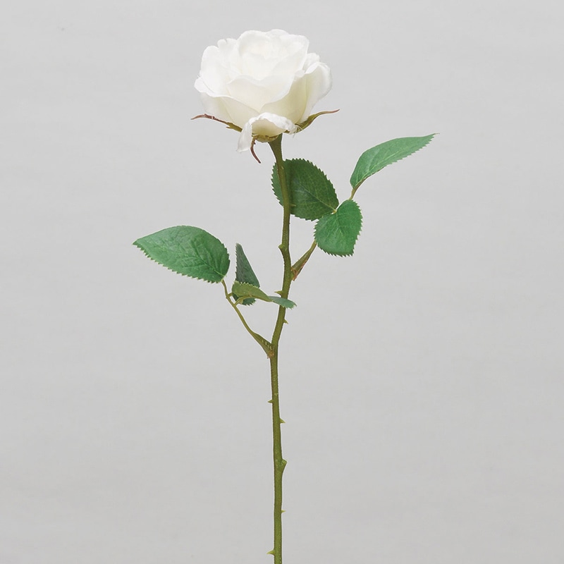 アスカ商会 造花 A-32994 ローズ #001 ホワイト 1本(ご注文単位1本)【直送品】