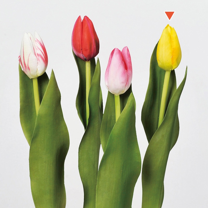 アスカ商会 造花 A-33053 チューリップ #010 イエロ- 1本(ご注文単位1本)【直送品】