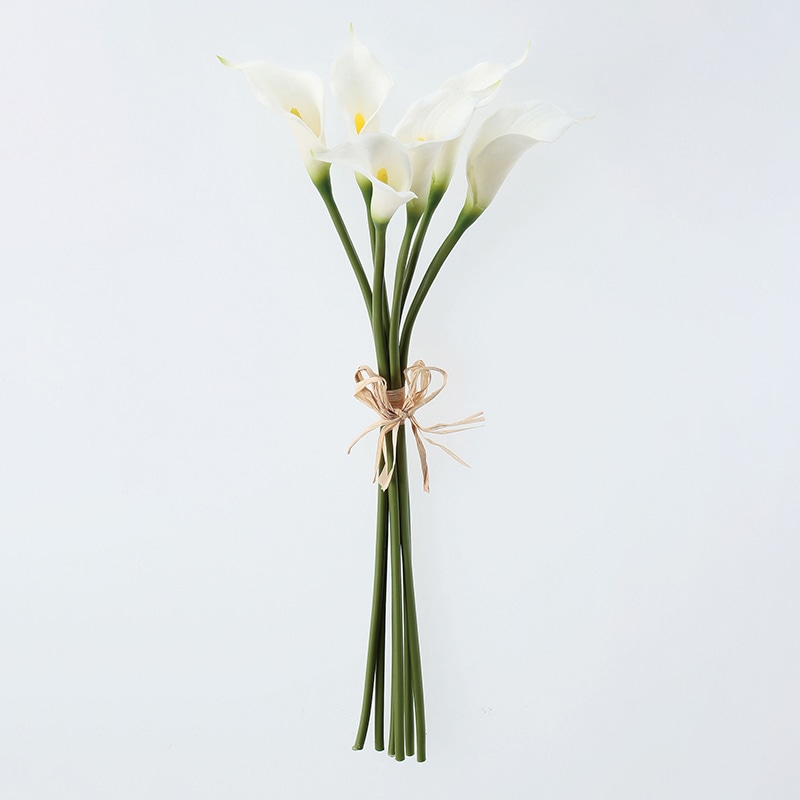 アスカ商会 造花 A-33029　カラーリリィバンチ #001　ホワイト 1束（ご注文単位1束）【直送品】