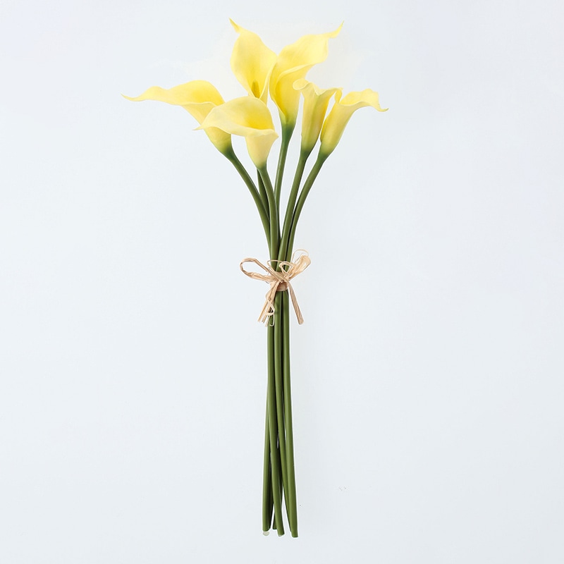 アスカ商会 造花 A-33029　カラーリリィバンチ #010　イエロ- 1束（ご注文単位1束）【直送品】