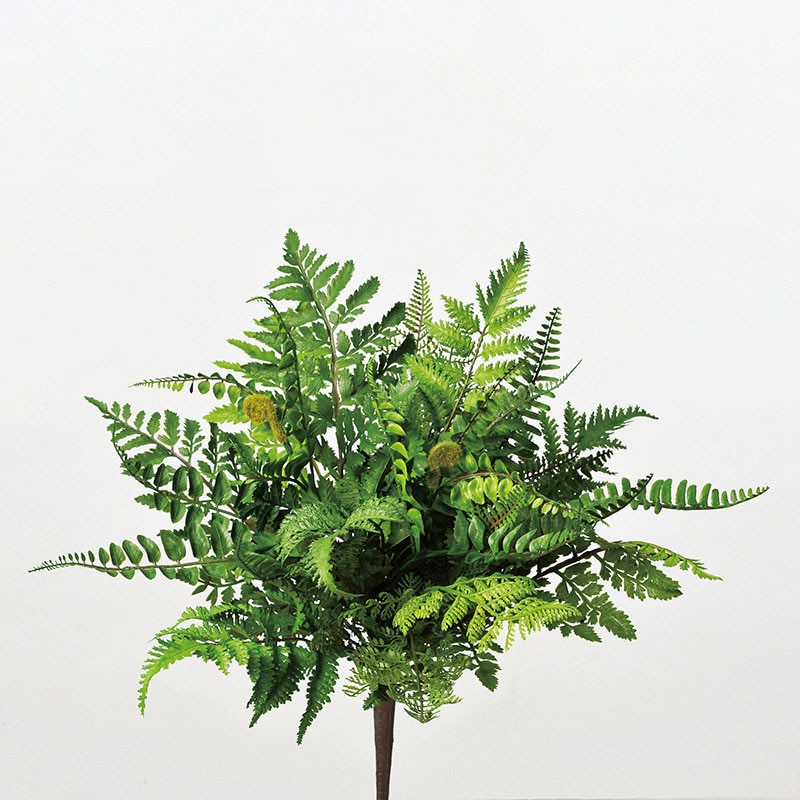 アスカ商会 造花・グリーン A-42516　ミックスファーンブッシュ #051A　グリ-ン 1本（ご注文単位1本）【直送品】