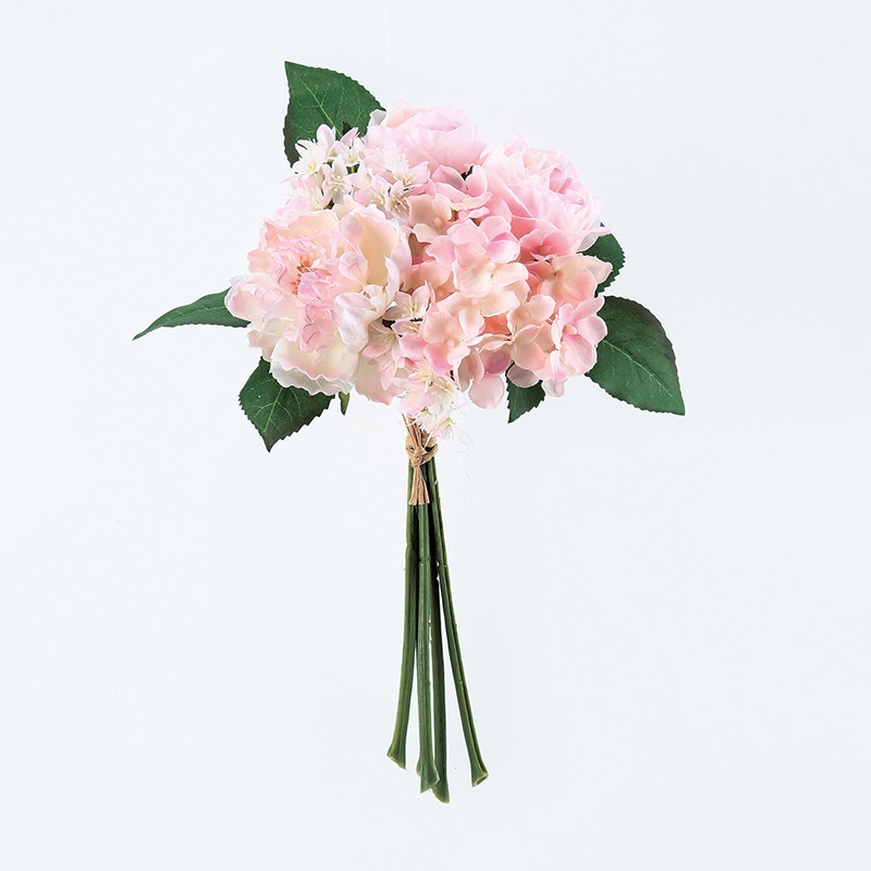 アスカ商会 造花 A-33090 ミックスフラワーブーケ #013 ライトピンク 1束(ご注文単位1束)【直送品】