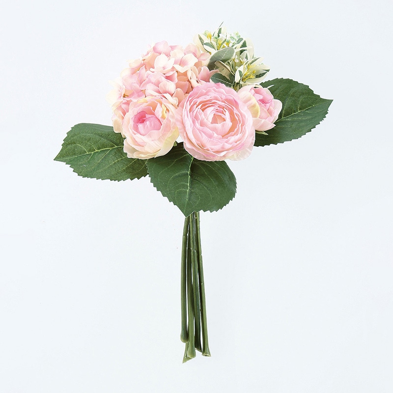 アスカ商会 造花 A-33091 ミックスフラワーブーケ #013 ライトピンク 1束(ご注文単位1束)【直送品】