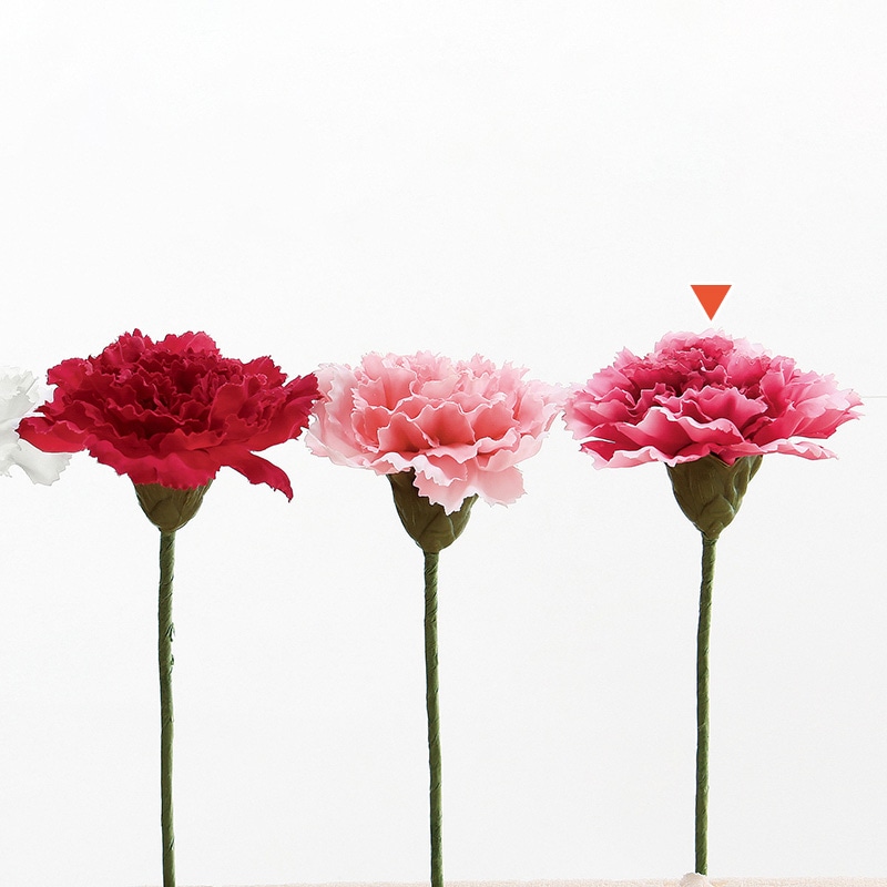 アスカ商会 造花 A-33097　カーネーションピック #005C　ロ-ズクリ-ム 1本（ご注文単位1本）【直送品】