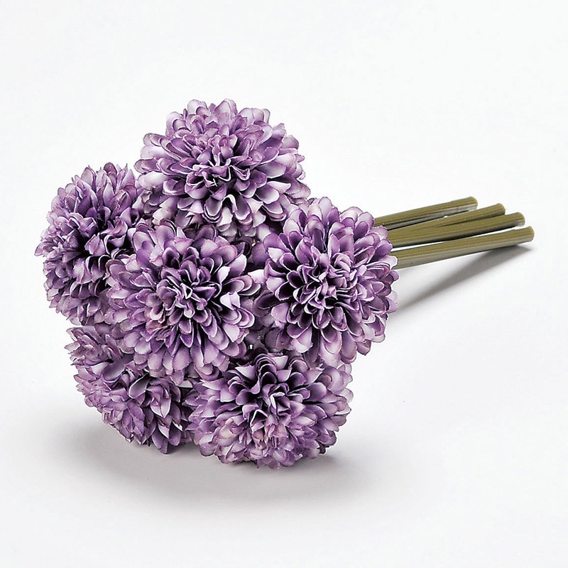 アスカ商会 造花 A-33164 ポンポンマムバンチ #007C パ-プルクリ-ム 1束(ご注文単位1束)【直送品】