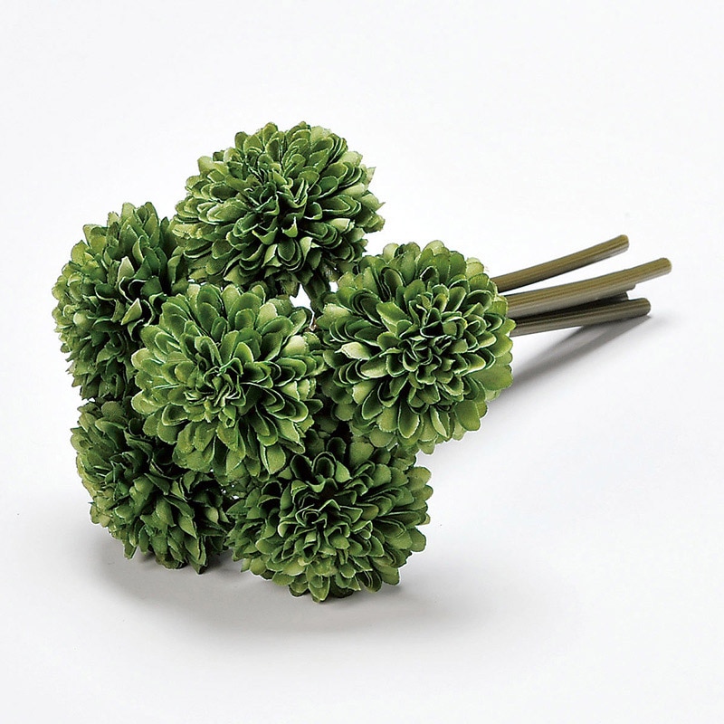 アスカ商会 造花 A-33164 ポンポンマムバンチ #051A グリ-ン 1束(ご注文単位1束)【直送品】
