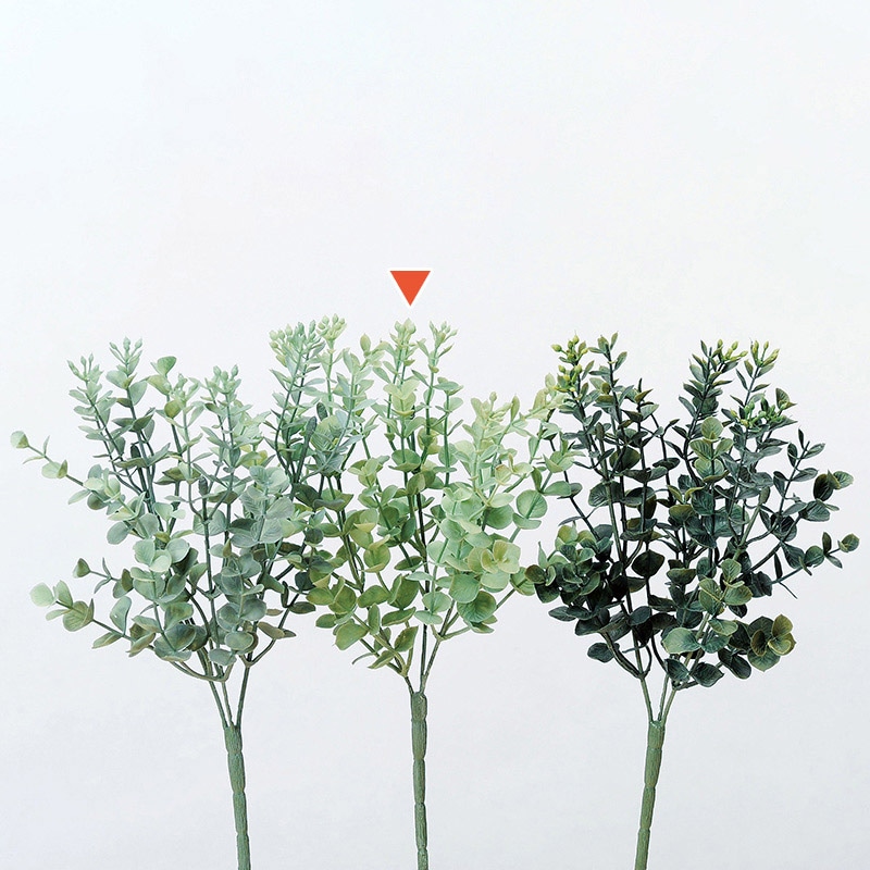 アスカ商会 造花・グリーン A-42725　ユーカリブッシュ #052B　ライトグリ-ン 1本（ご注文単位1本）【直送品】