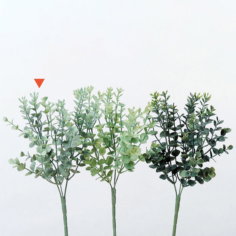 アスカ商会 造花・グリーン A-42725　ユーカリブッシュ #051F　フロストグリ-ン 1本（ご注文単位1本）【直送品】