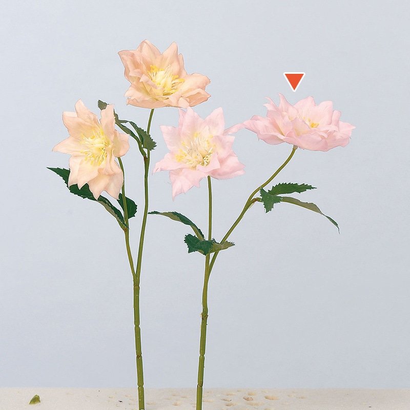 アスカ商会 造花 A-33218　クリスマスローズ×2 #013　ライトピンク 1本（ご注文単位1本）【直送品】