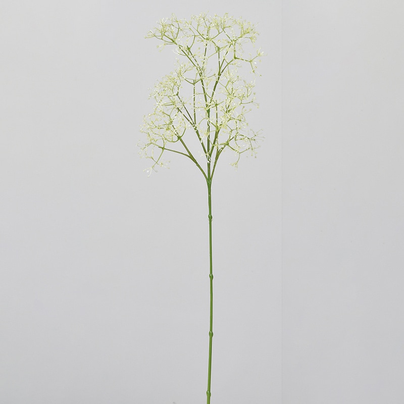 アスカ商会 造花 A-33234　レースフラワー×18 #001　ホワイト 1本（ご注文単位1本）【直送品】