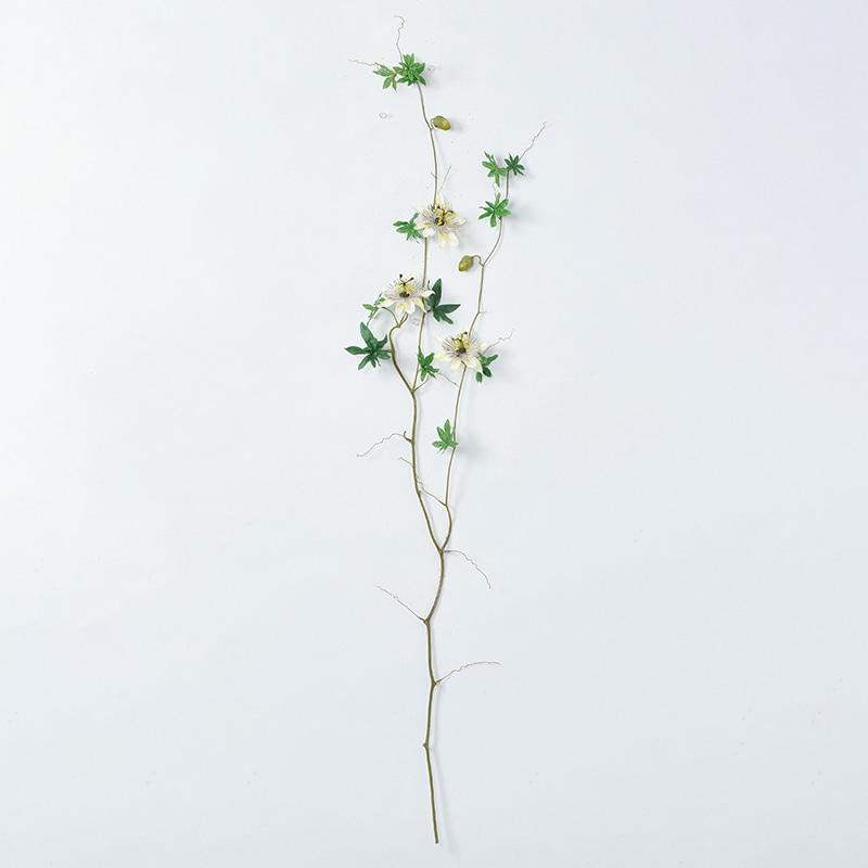 アスカ商会 造花 A-33245 時計草×3 つぼみ×2 #006 ラベンダ- 1本(ご注文単位1本)【直送品】