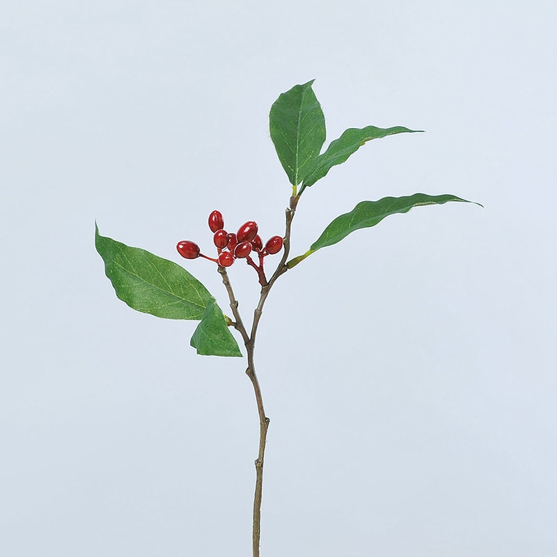 アスカ商会 造花・グリーン A-47770 カラタチバナピック #002 レッド 1本(ご注文単位1本)【直送品】